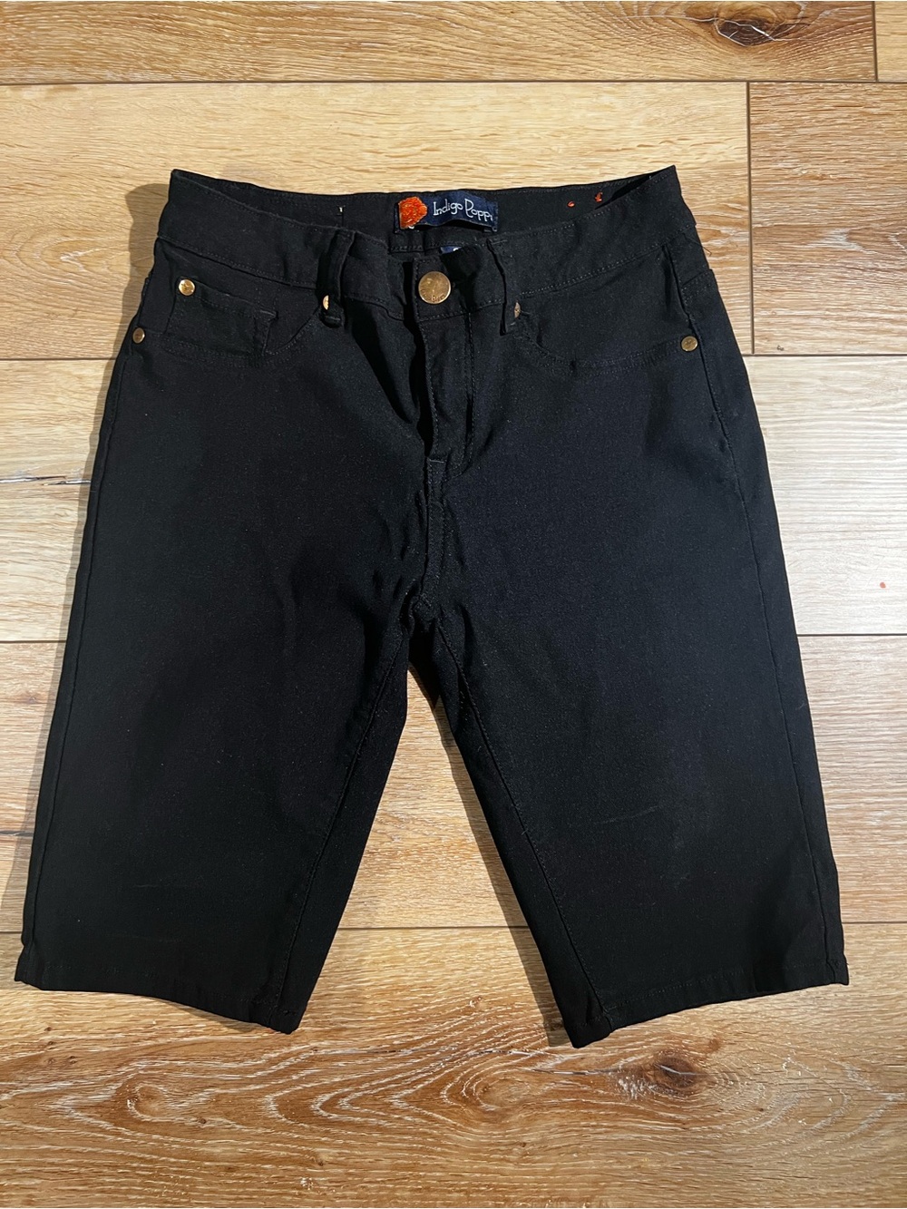 Black Jean Shorts - High-Rise Five-Pocket Women's Short